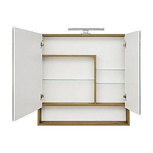 Зеркальный шкаф Акватон Сканди 90 белый/дуб верона купить в интернет-магазине сантехники Sanbest