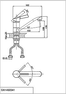 Смеситель для кухни D&K Rhein Schiller DA1462341 купить в интернет-магазине сантехники Sanbest