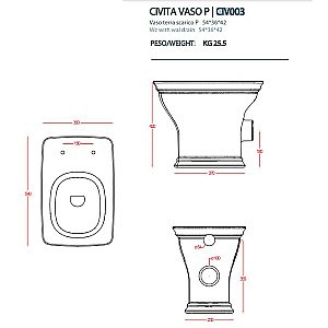 Унитаз напольный Artceram CIVITAS CIV003 01 00 белый купить в интернет-магазине Sanbest