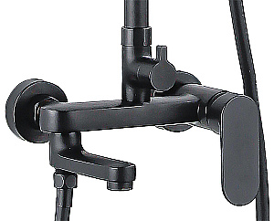 Душевая система Azario ARIZONA AZ-20BS черная матовая купить в интернет-магазине сантехники Sanbest