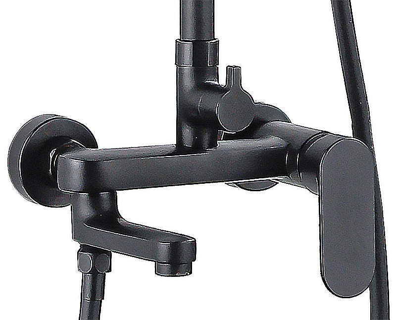 Душевая система Azario ARIZONA AZ-20BS черная матовая купить в интернет-магазине сантехники Sanbest