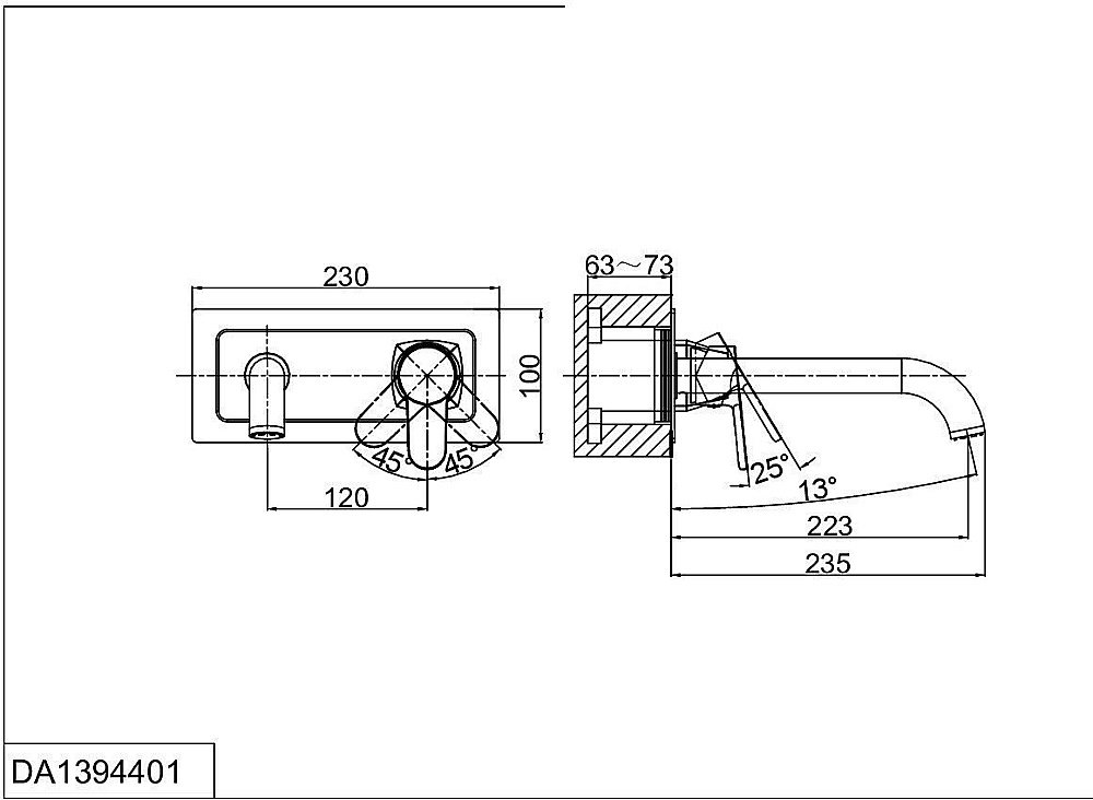 Смеситель для раковины D&K Rhein Marx DA1394401 купить в интернет-магазине сантехники Sanbest