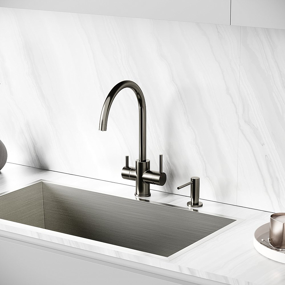 Смеситель для кухни Sancos Taper SC4012GG вороненая сталь купить в интернет-магазине сантехники Sanbest