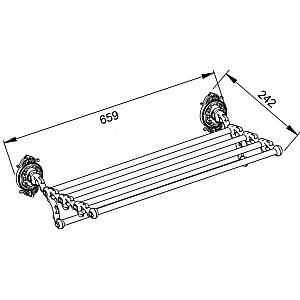 Полка-решетка Hayta Gabriel Classic 13921/BRONZE бронза купить в интернет-магазине сантехники Sanbest