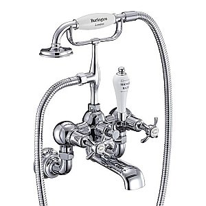 Смеситель для ванны Burlington Regent ANR17-QT хром/ручки белые купить в интернет-магазине сантехники Sanbest