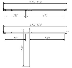Душевой уголок Vincea Slim-N VSR-4SNP9010CLGM 100x90 профиль вороненая сталь/стекло прозрачное купить в интернет-магазине Sanbest