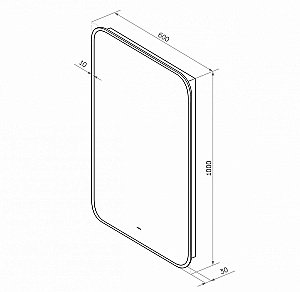 Зеркало ART&MAX SIENA 60 AM-Sie-600-1000-DS-F в ванную от интернет-магазине сантехники Sanbest