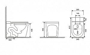 Унитаз ABBER Bequem AC1114P импульсный смыв, с крышкой микролифт купить в интернет-магазине Sanbest