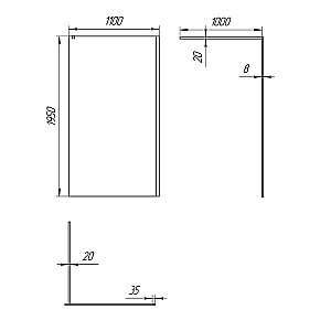Душевое ограждение PAINI WalkIN110C 110 стекло прозрачное/профиль черный купить в интернет-магазине Sanbest