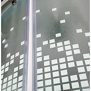 Душевая кабина DTO L 909EL+VST 90х90 стекло матовое с рисунком/профиль хром купить в интернет-магазине Sanbest