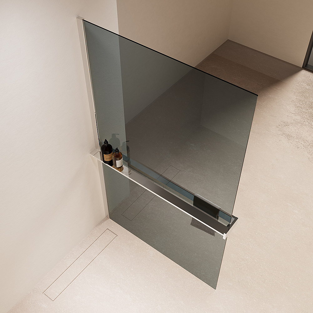 Душевое ограждение Vincea Walk-In 100 VSW-1HR100MR стекло зеркальное/профиль хром купить в интернет-магазине Sanbest