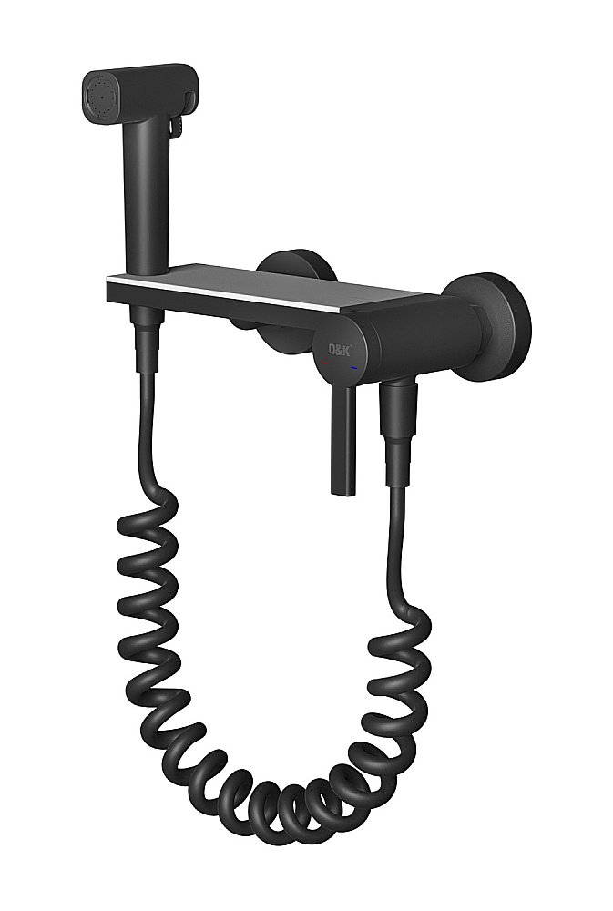 Гигиенический душ D&K Bayern DA1504545 черный матовый/хром купить в интернет-магазине сантехники Sanbest