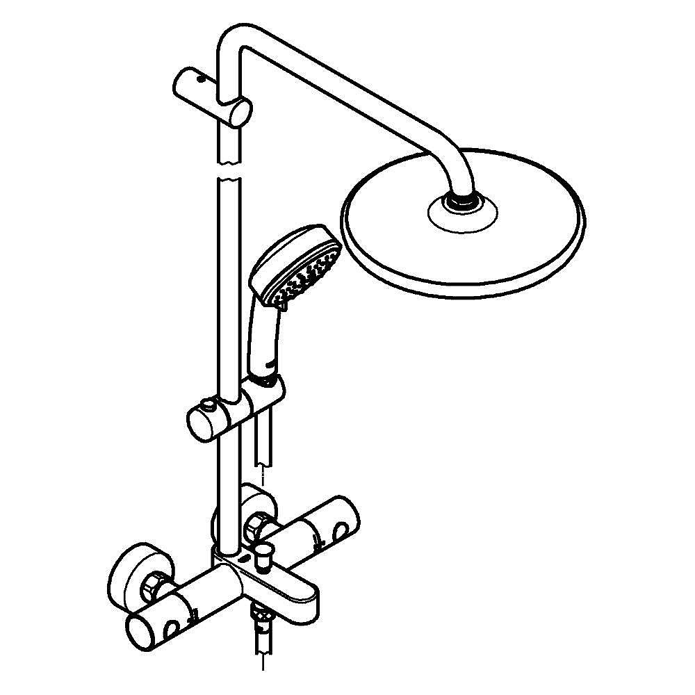 Душевая система Grohe Tempesta Cosmopolitan 26672000 хром купить в интернет-магазине сантехники Sanbest