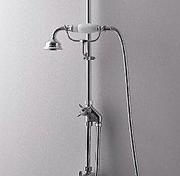 Ручной душ Devon&Devon MARK618CR хром/ручка белая купить в интернет-магазине сантехники Sanbest