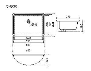 Раковина Ceramica Nova Era CN6082 белая купить в интернет-магазине Sanbest