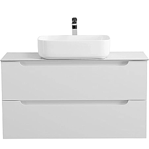 Тумба с раковиной и столещницей BelBagno 90 ETNA-900-2C-SO-BO+KEP-90-BO Bianco Opaco для ванной в интернет-магазине Sanbest