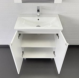 Тумба с раковиной Comforty Лима 70 00-00004892 белая для ванной в интернет-магазине Sanbest