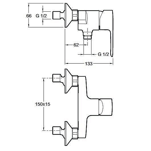 Смеситель для душа Jacob Delafon JULY E16029-4-CP купить в интернет-магазине сантехники Sanbest