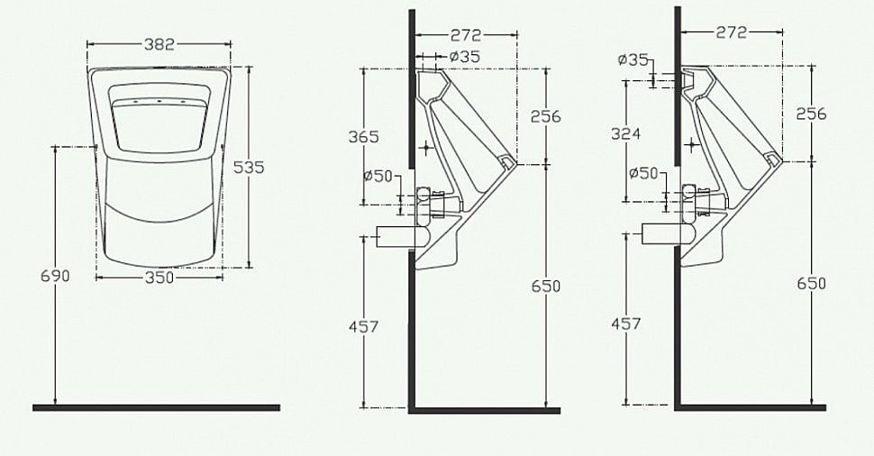 Писсуар ISVEA Purita 10PL92002SV-DL белый купить в интернет-магазине Sanbest