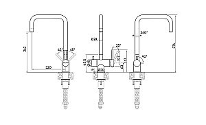 Смеситель для кухни Paulmark Wetter We213030-BS брашированная сталь купить в интернет-магазине сантехники Sanbest