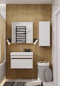 Шкаф подвесной Акватон Марти 35 белый для ванной в интернет-магазине сантехники Sanbest