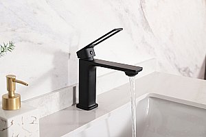 Смеситель для раковины GID Niagara L057BMK черный матовый купить в интернет-магазине сантехники Sanbest