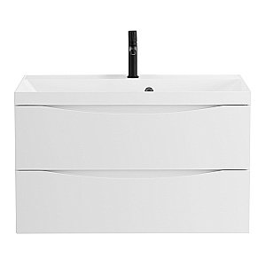 Тумба с раковиной Belbagno MARINO 80 2C-SO/BB800/450-LV-MR-AST Bianco Lucido для ванной в интернет-магазине Sanbest