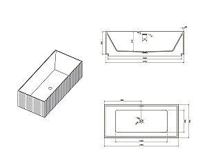 Ванна NT Bagno Lieto NT222 170х75 белая матовая купить в интернет-магазине Sanbest