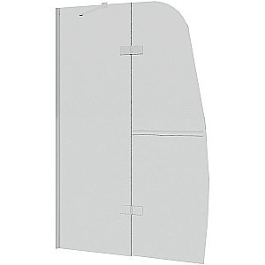 Шторка для ванны Grossman GR-102/2 110 прозрачная/хром купить в интернет-магазине Sanbest