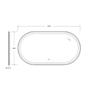 Зеркало с LED подстветкой Cezares GIUBILEO CZR-SPC-LED-TCH-WARM 150x80 в ванную от интернет-магазине сантехники Sanbest