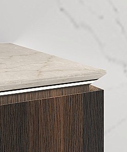 Тумба с раковиной Vincea Luxe 140 VMC-4LX140WN/VWTB-4LX140QBG натуральный орех для ванной в интернет-магазине Sanbest