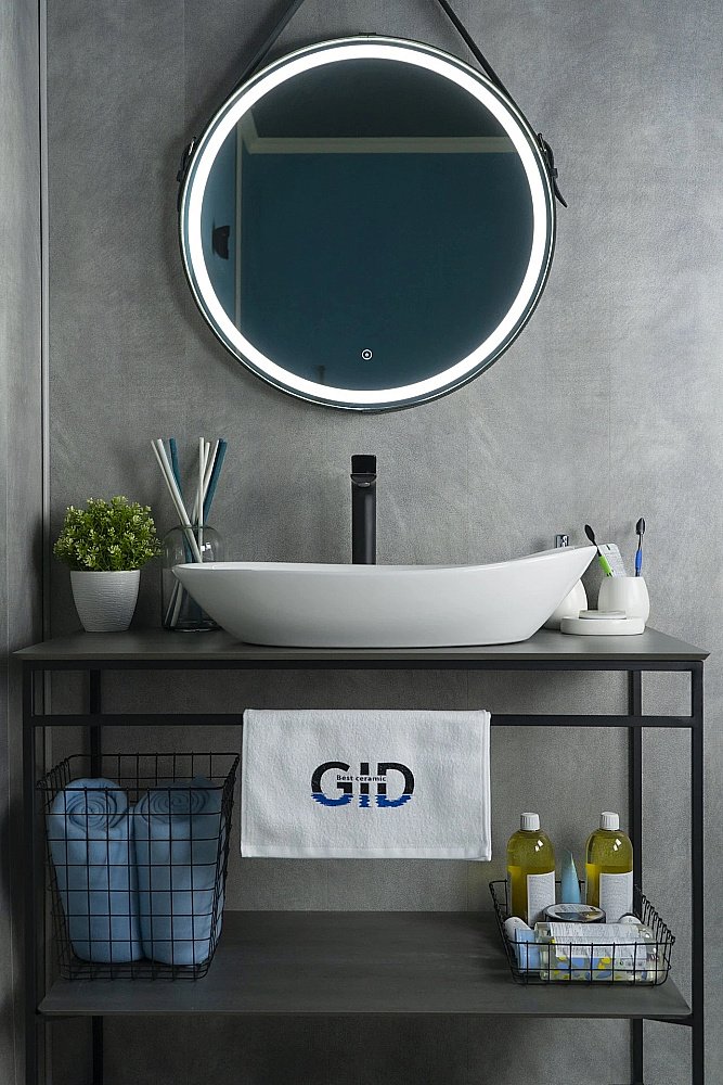 Раковина накладная Gid Creativo 65 N9052 51116 белая купить в интернет-магазине Sanbest