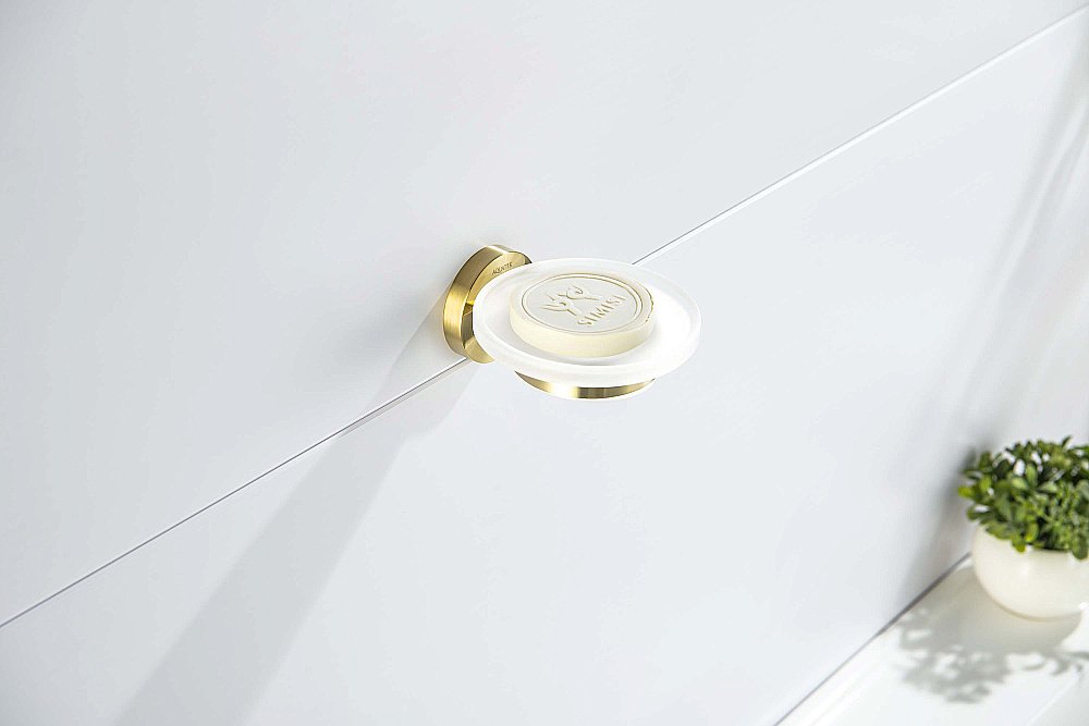 Мыльница Aquatek Европа AQ4103BG стекло матовое/золото шлифованное купить в интернет-магазине сантехники Sanbest