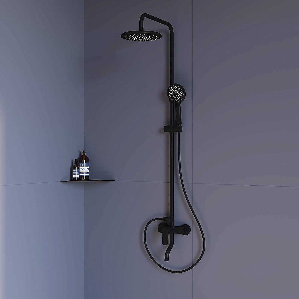 Душевая система RGW Shower Panels SP-25-B Черный купить в интернет-магазине сантехники Sanbest