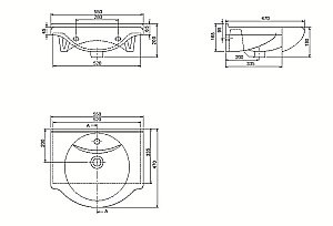 Тумба с раковиной Опадирис РИСПЕКТО 55см орех антикварный для ванной в интернет-магазине Sanbest