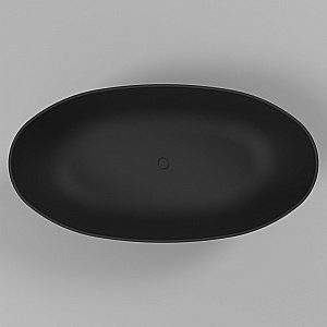 Ванна из искусственного камня WhiteCross Diamond 170x87 черный матовый купить в интернет-магазине Sanbest