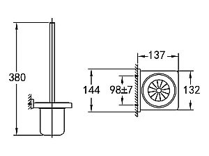 Ершик для туалета Cezares Maxima AM-F-8923 купить в интернет-магазине сантехники Sanbest