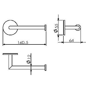 Держатель для туалетной бумаги Langberger Molveno 30843B купить в интернет-магазине сантехники Sanbest