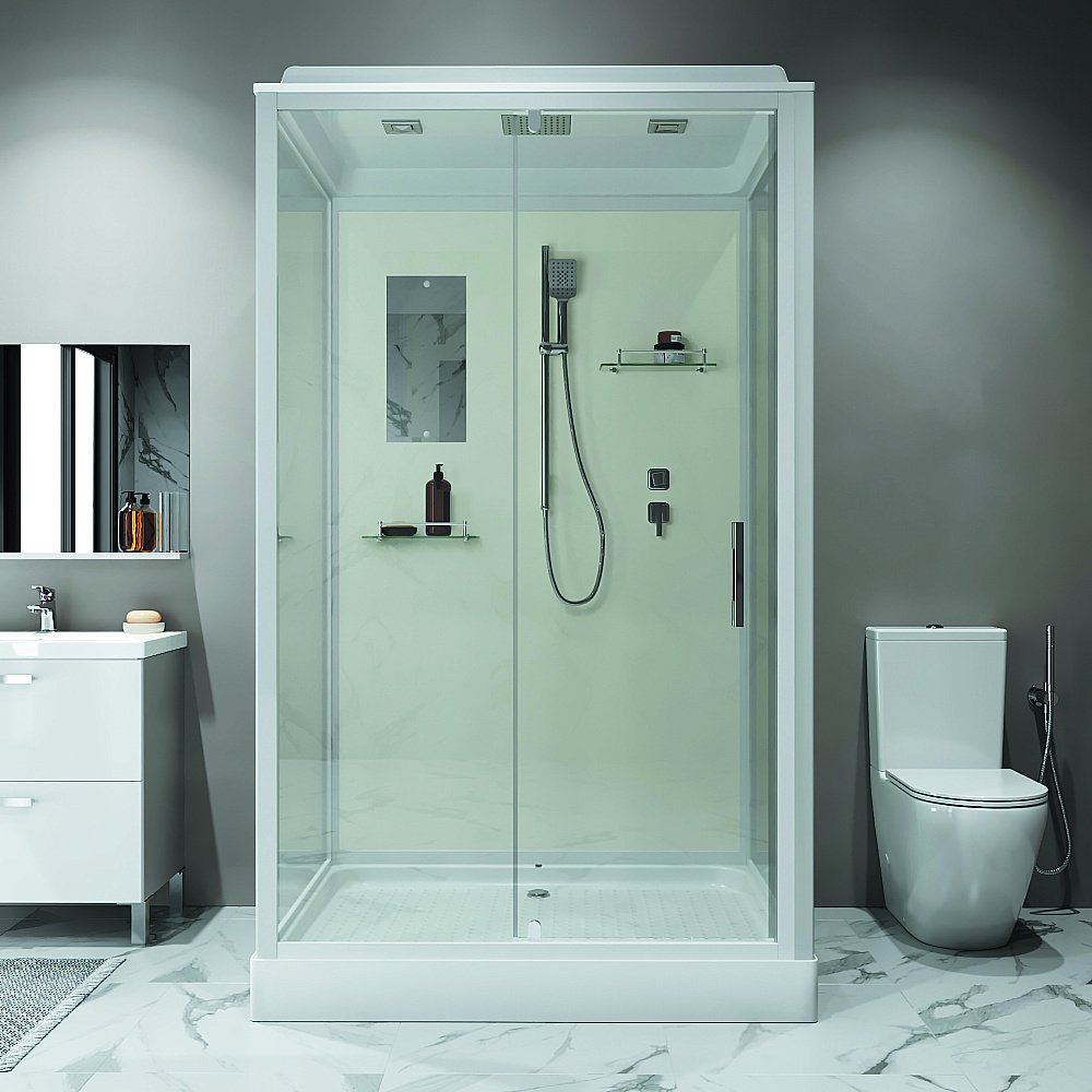 Душевая кабина Niagara Standart ST120/90/15Q 120х90 стекло прозрачное/профиль белый купить в интернет-магазине Sanbest