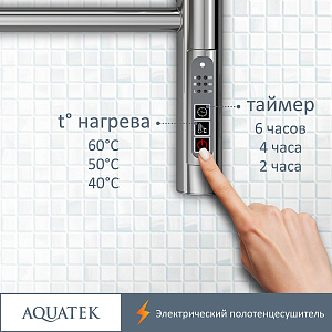 Полотенцесушитель Aquatek Альфа П10 50х90 AQ EL RRP1090CH хром купить в интернет-магазине сантехники Sanbest