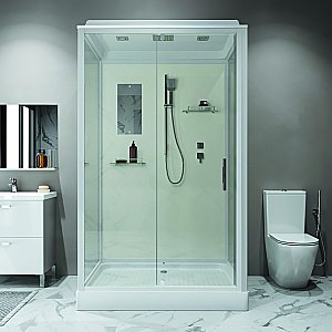 Душевая кабина Niagara Standart ST120/90/15Q 120х90 стекло прозрачное/профиль белый купить в интернет-магазине Sanbest