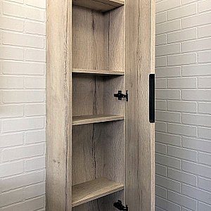 Шкаф-колонна Comforty Порто 00-00009981 35 дуб дымчатый для ванной в интернет-магазине сантехники Sanbest