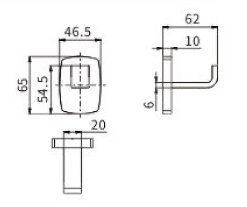 Крючок CeramaLux Cube 12601 хром купить в интернет-магазине сантехники Sanbest