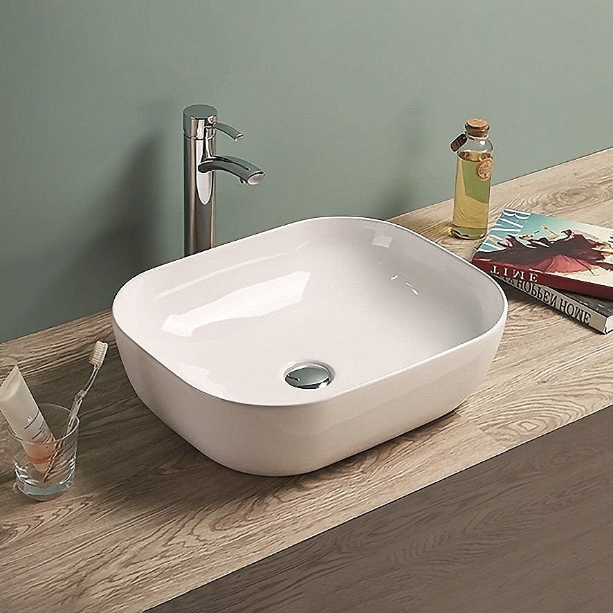 Раковина накладная Art&Max 50,5 AM-78104 белая купить в интернет-магазине Sanbest