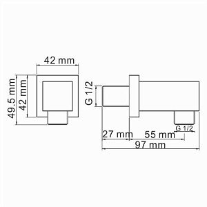 Подключение для шланга WasserKRAFT A089 купить в интернет-магазине сантехники Sanbest