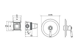 Cмеситель для душа Aquatek Классик AQ1566PG золото полированное купить в интернет-магазине сантехники Sanbest