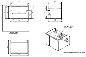 Мебель для ванной CERSANIT COLOUR 60 белый для ванной в интернет-магазине Sanbest