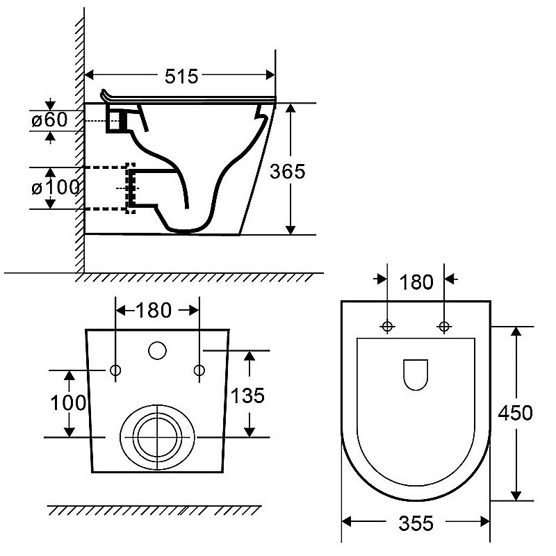 Инсталляция для унитаза Azario AZ-8010-1000 купить в интернет-магазине сантехники Sanbest