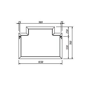 Зеркало Caprigo Atrio 100 в ванную от интернет-магазине сантехники Sanbest