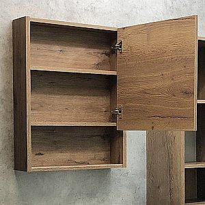 Зеркальный шкаф Comforty Марио 00-00004158 60 дуб темный купить в интернет-магазине сантехники Sanbest